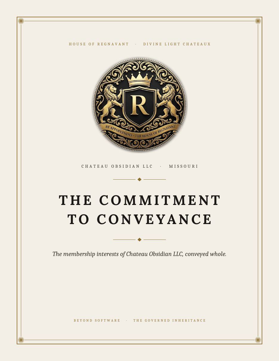 The Commitment to Conveyance, first page